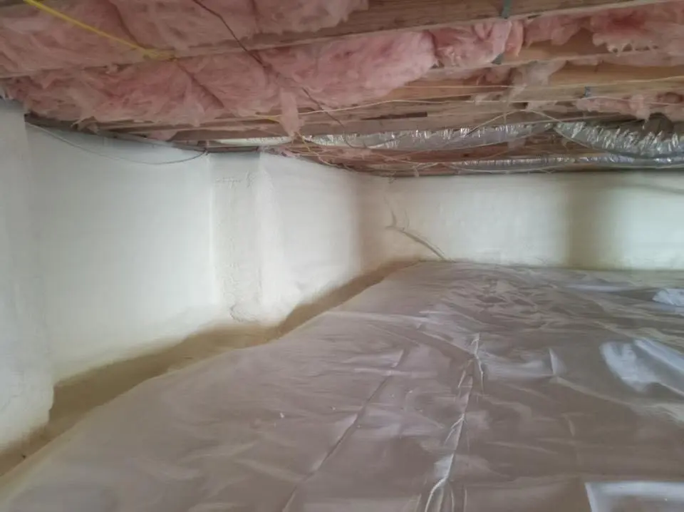 Crawl space encapsulation with closed-cell spray foam for Attic Insulation in Dover